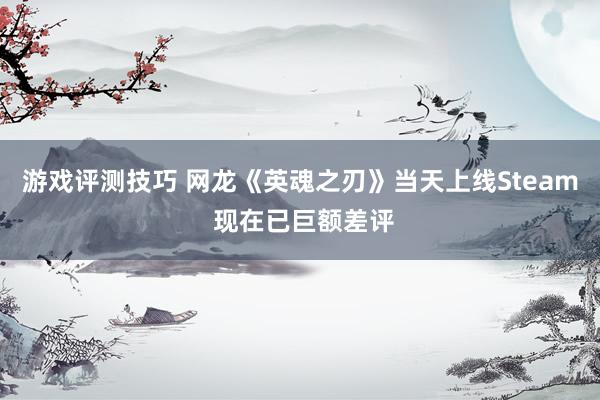 游戏评测技巧 网龙《英魂之刃》当天上线Steam 现在已巨额差评