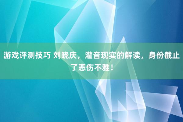 游戏评测技巧 刘晓庆，灌音现实的解读，身份截止了悲伤不雅！