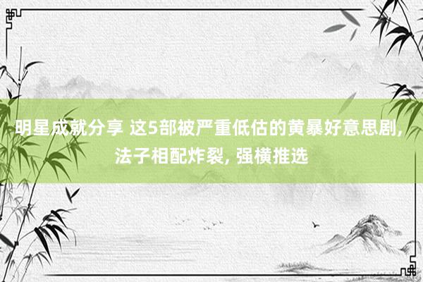 明星成就分享 这5部被严重低估的黄暴好意思剧, 法子相配炸裂, 强横推选